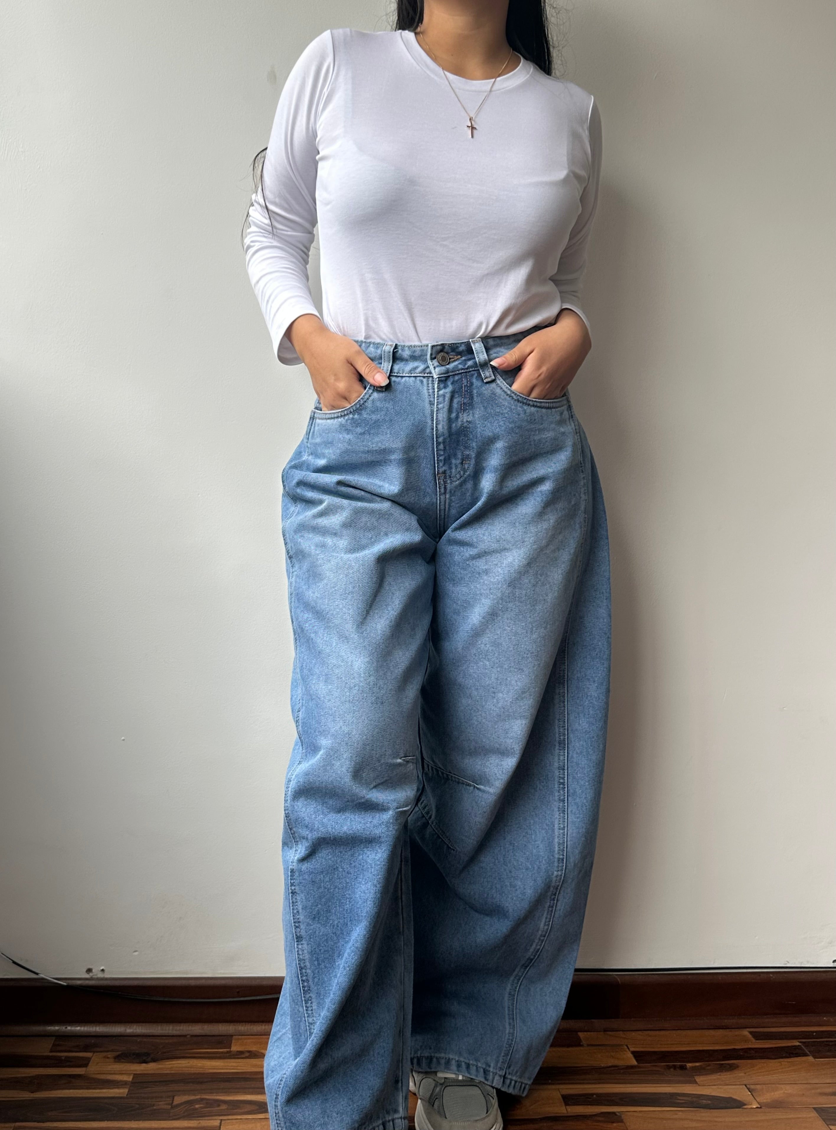 Pantalón Barril Denim