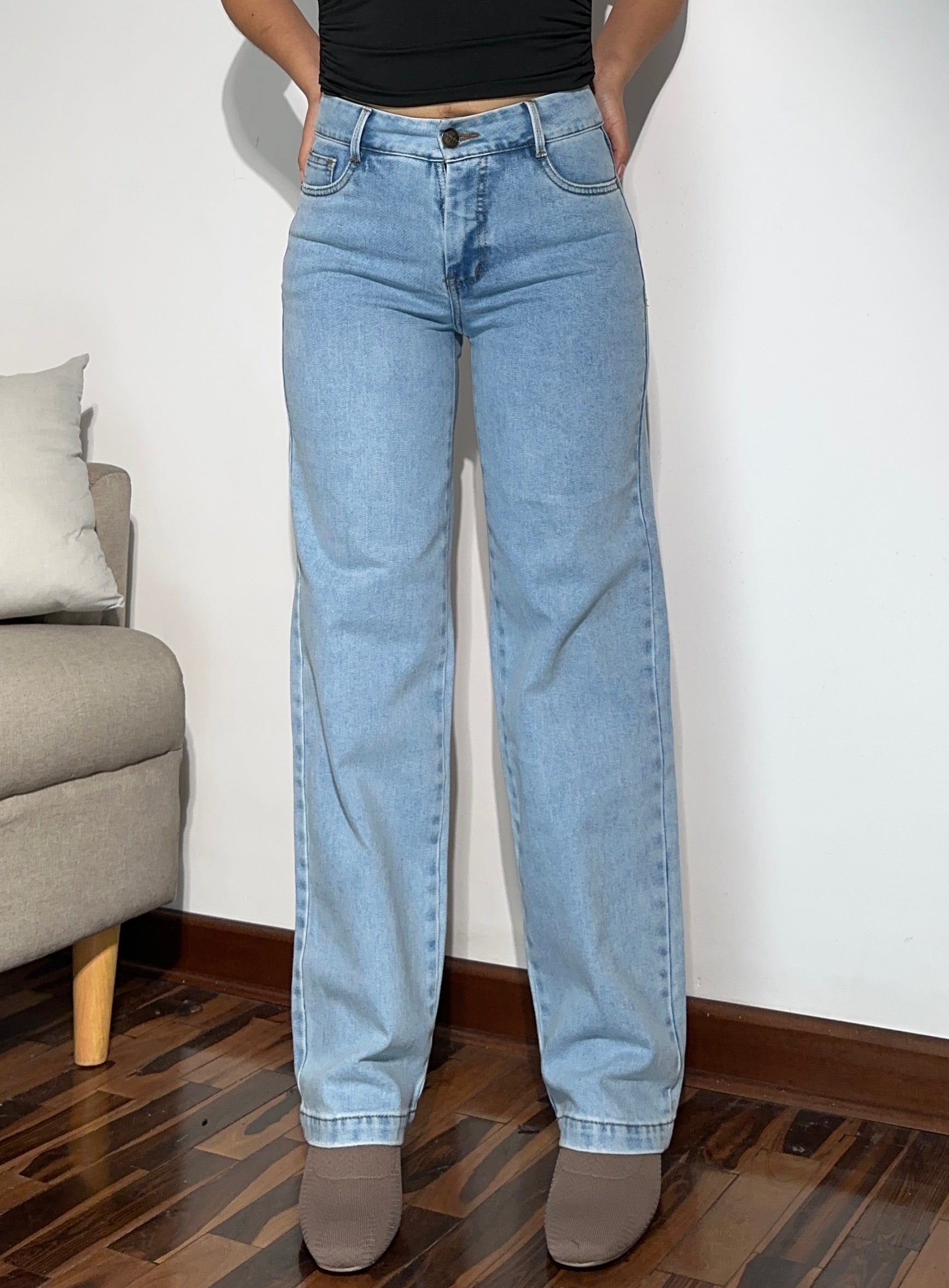 Denim recto - Celeste