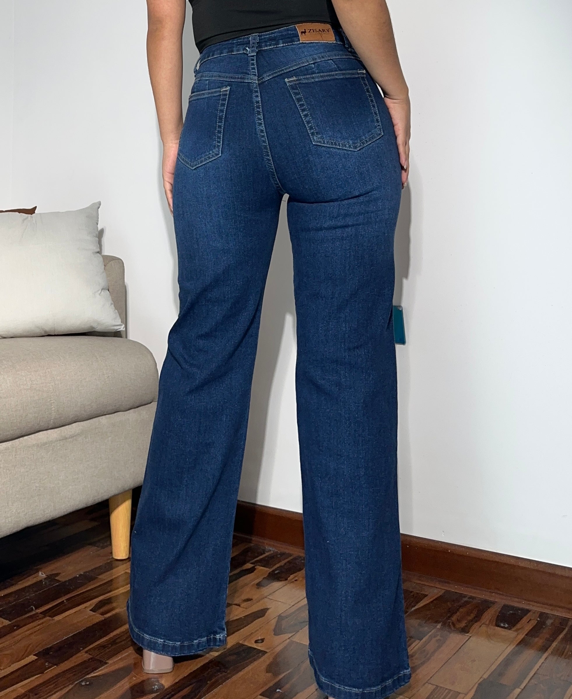 Pantalón Jean Wide Leg - Azul