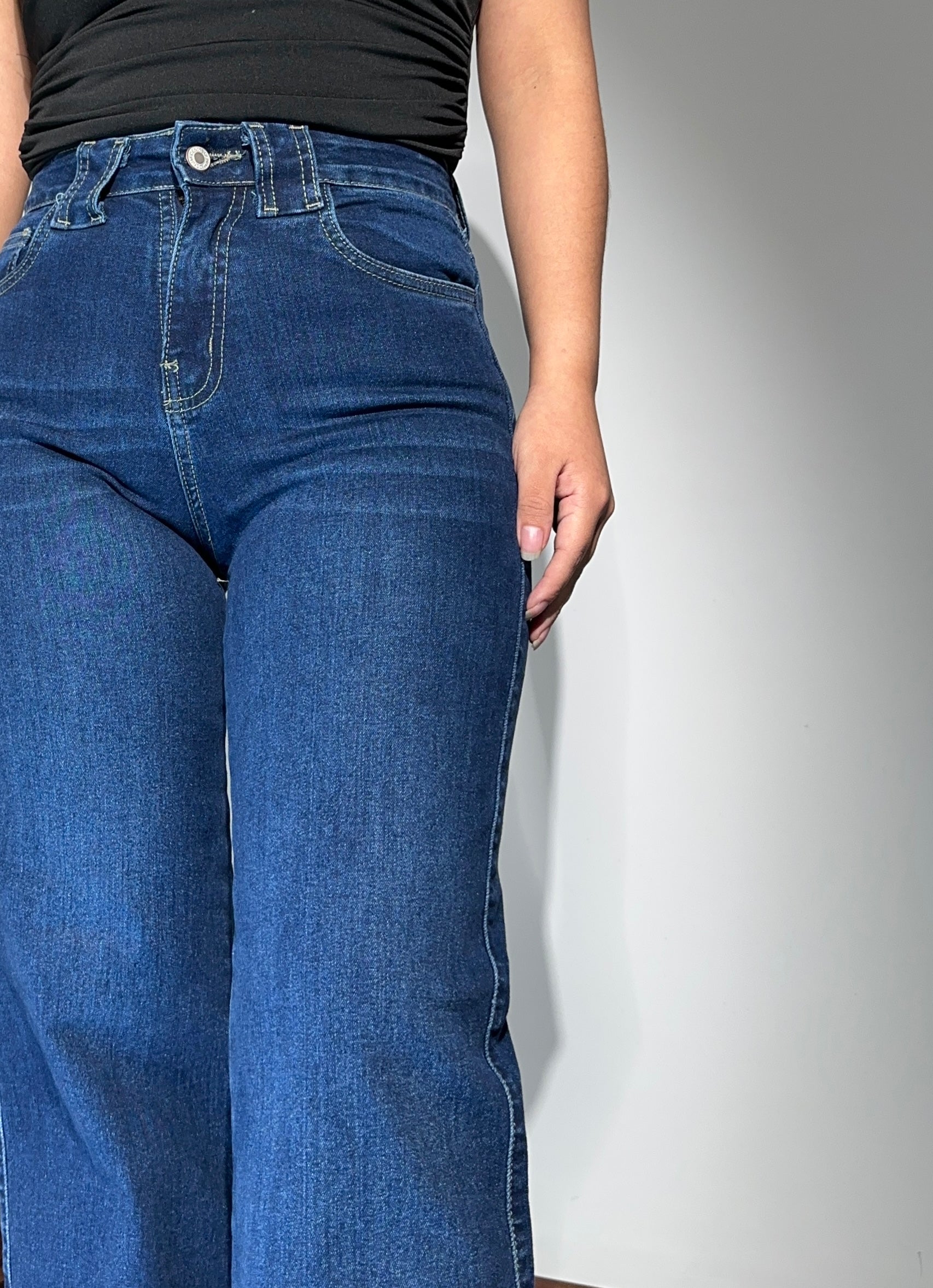 Pantalón Jean Wide Leg - Azul