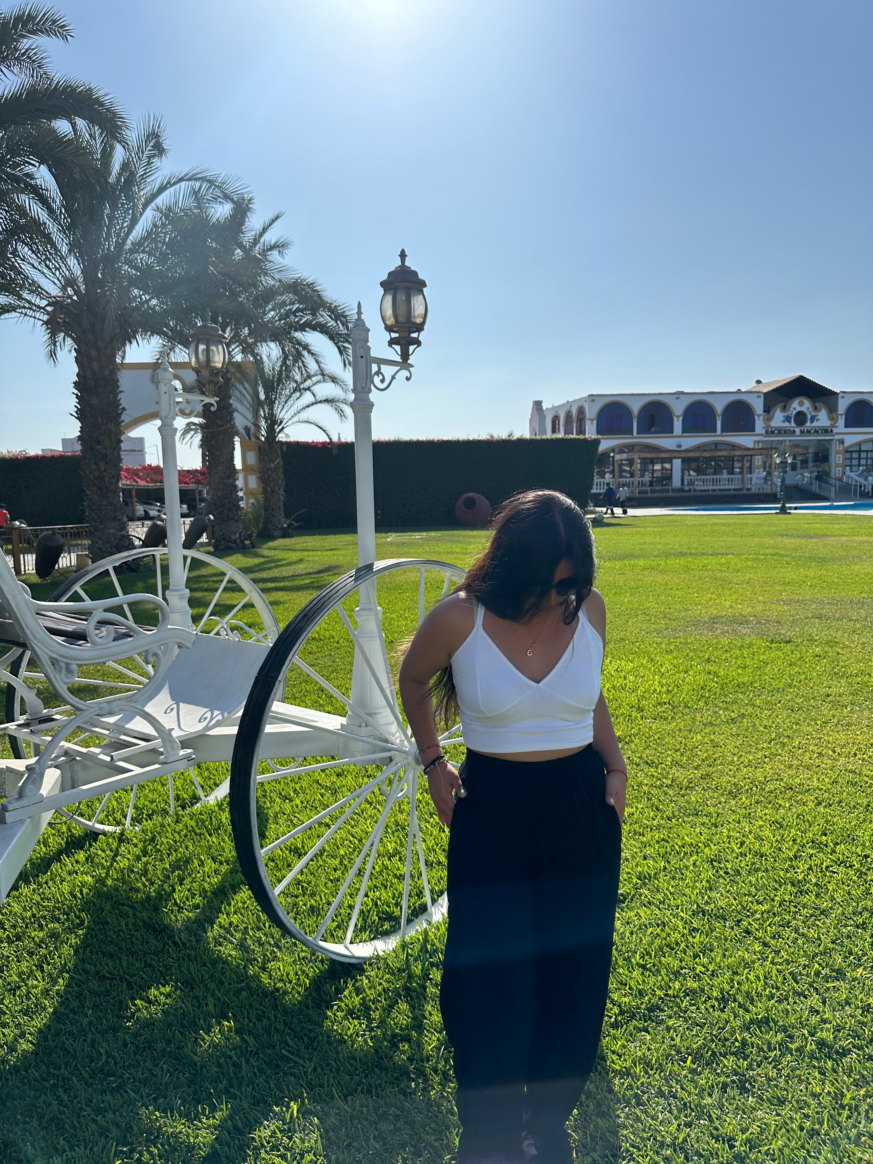 Pantalón lino negro