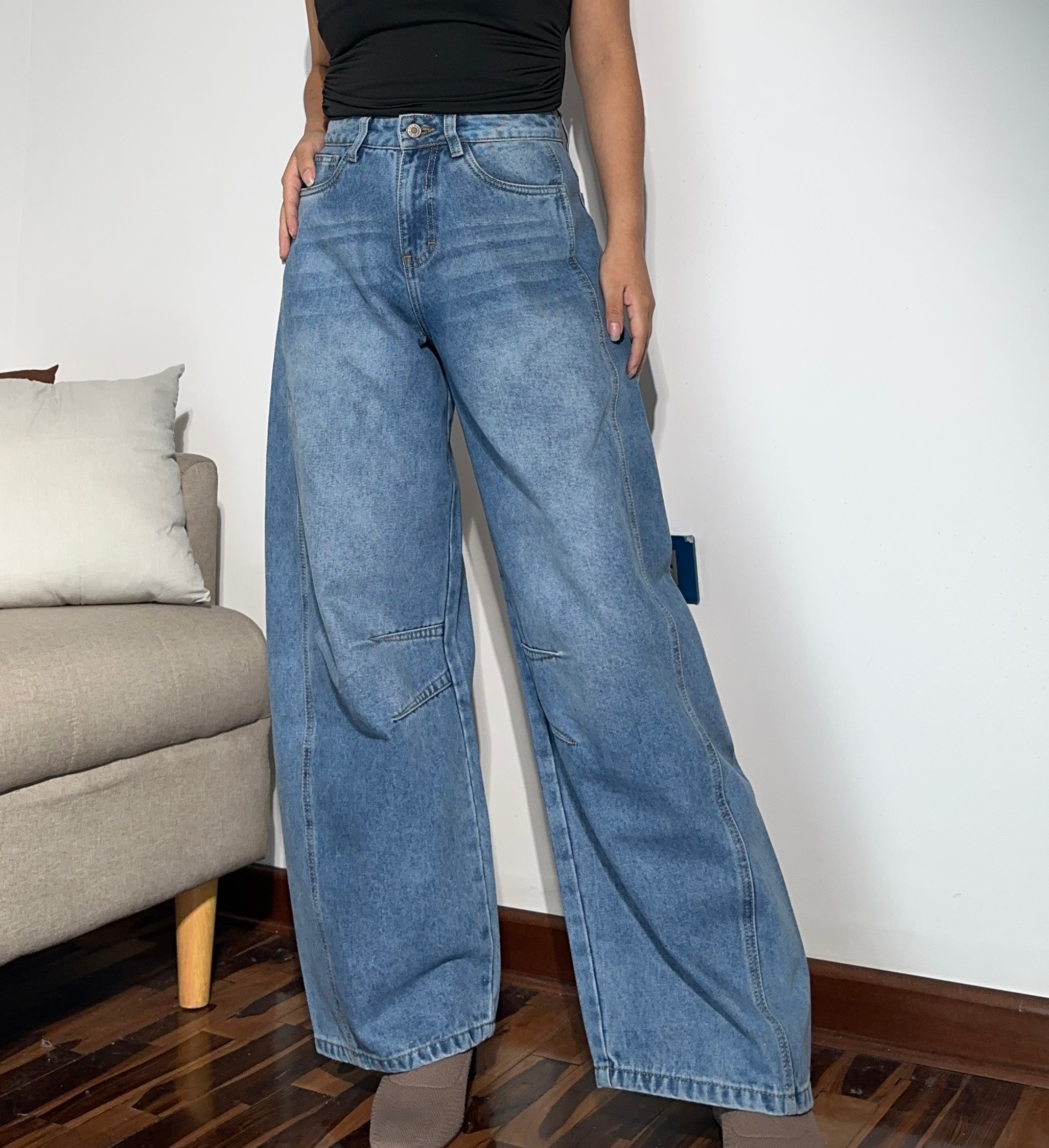 Pantalón Barril Denim