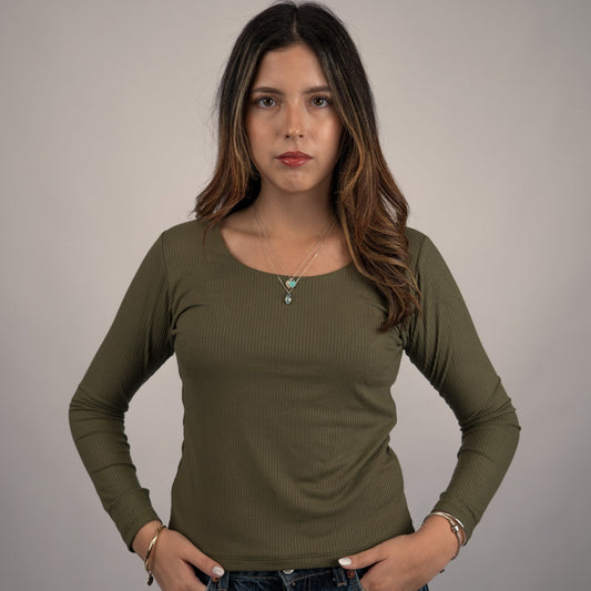 Polo básico cuello redondo