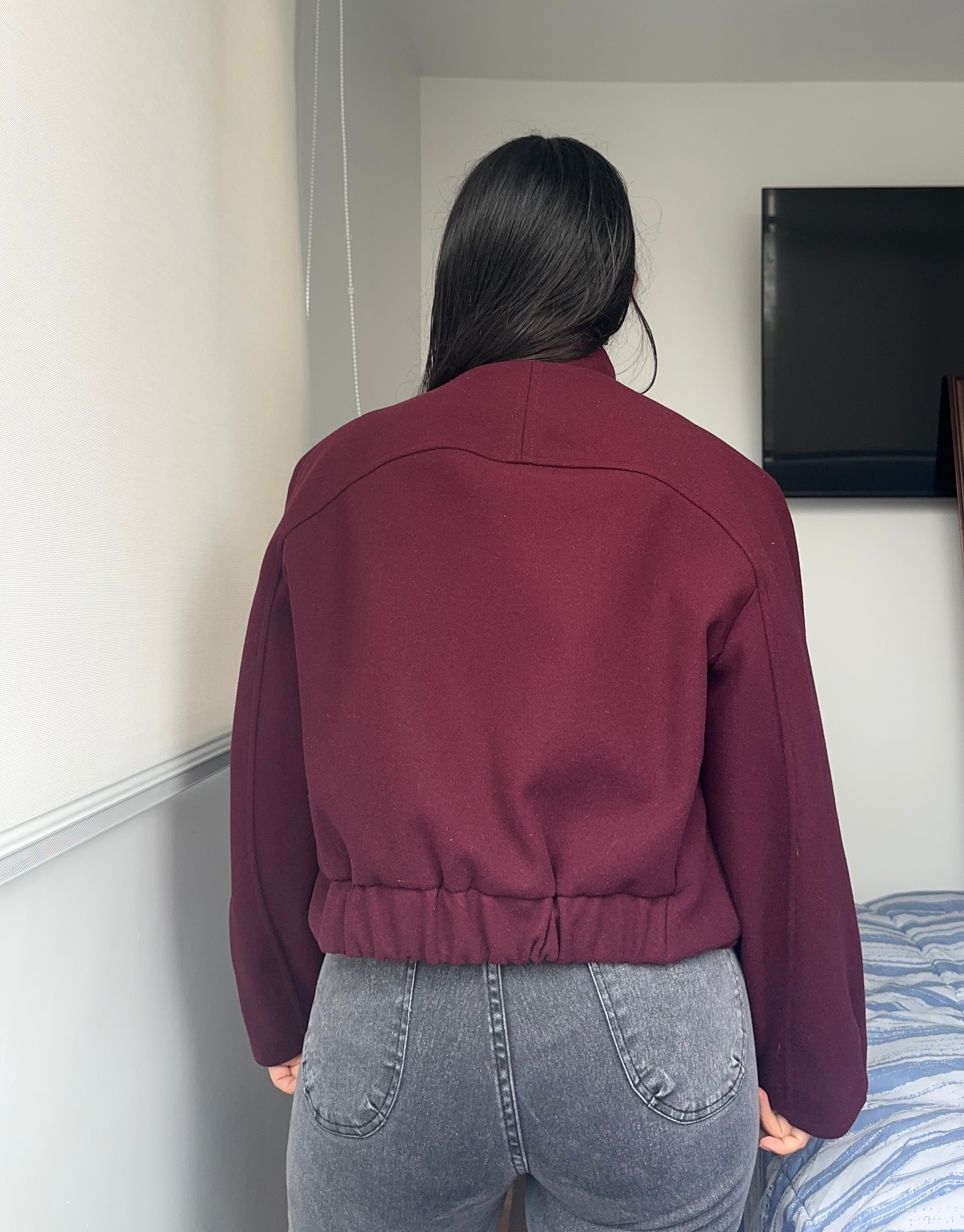 Pre venta Casaca Paño Noruega - Burgundy