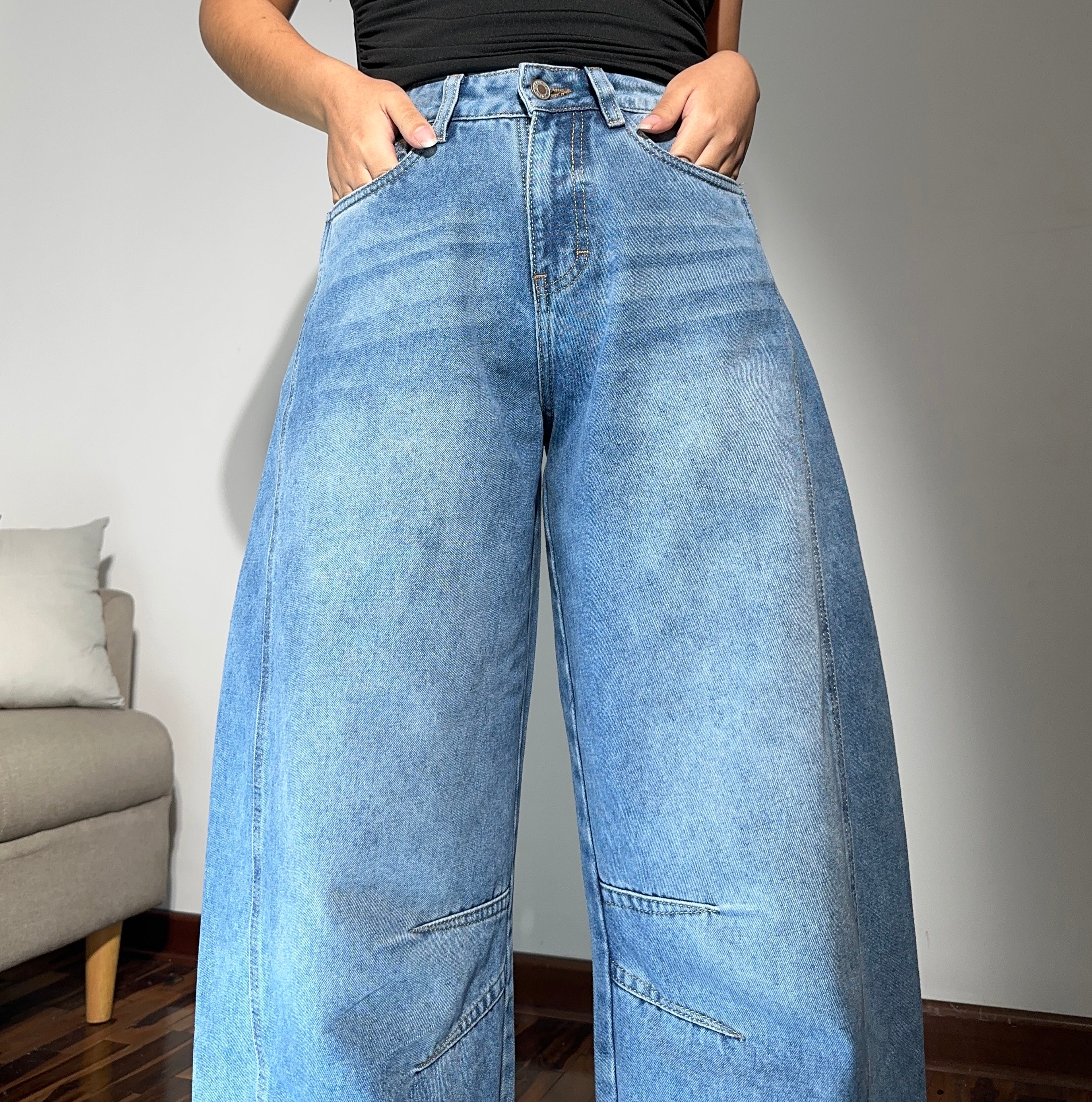 Pantalón Barril Denim
