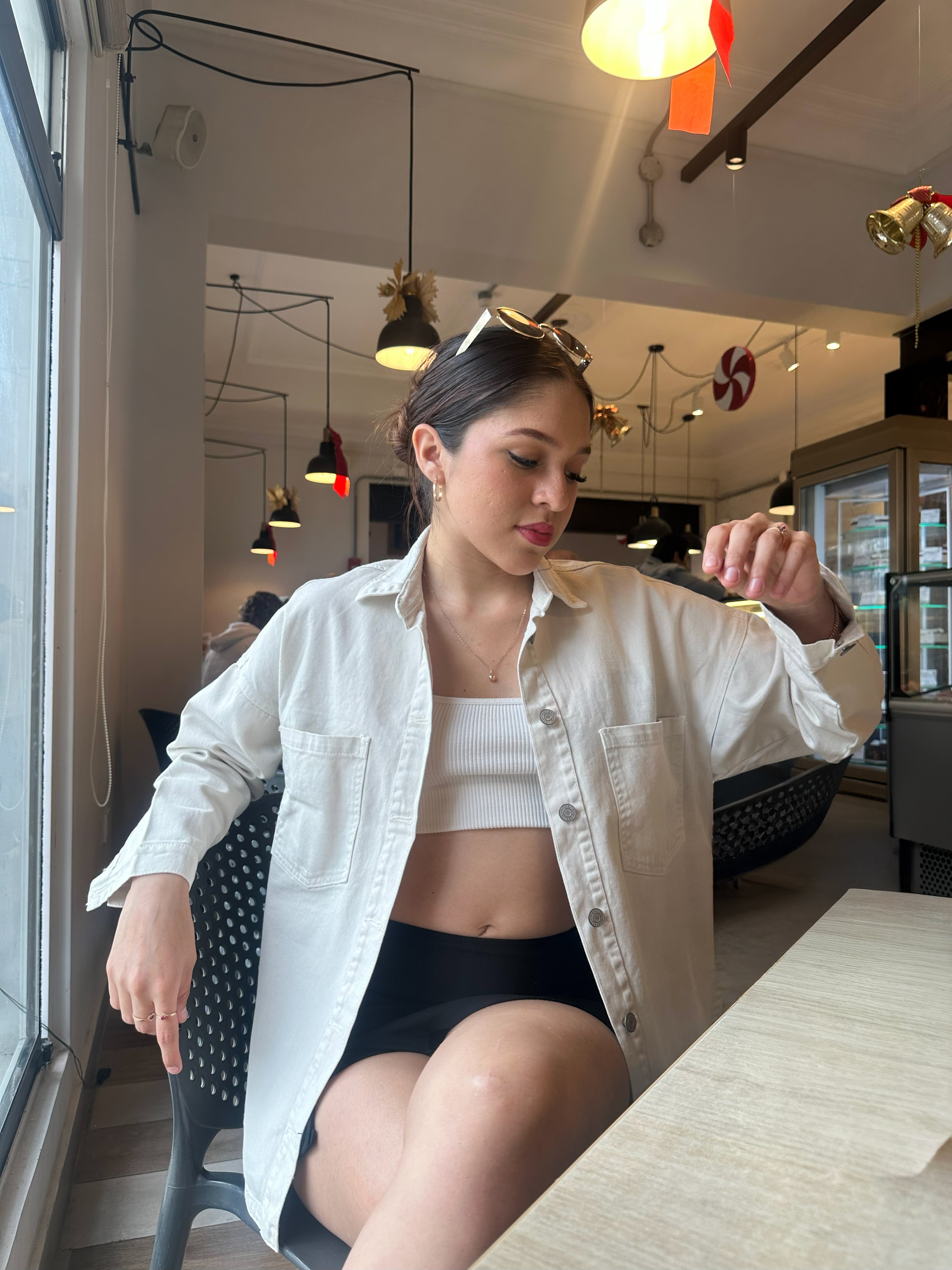 Sobrecamisa Jean Oversize Hueso